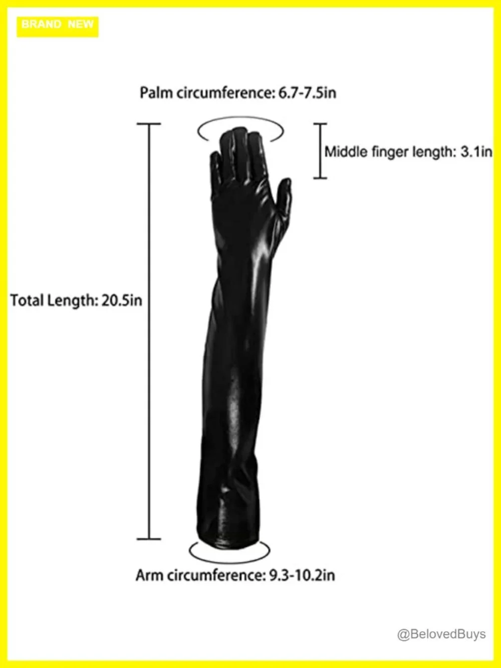 Women's Faux Leather Sexy Long Gloves Elbow Length Latex Look Costume Gloves